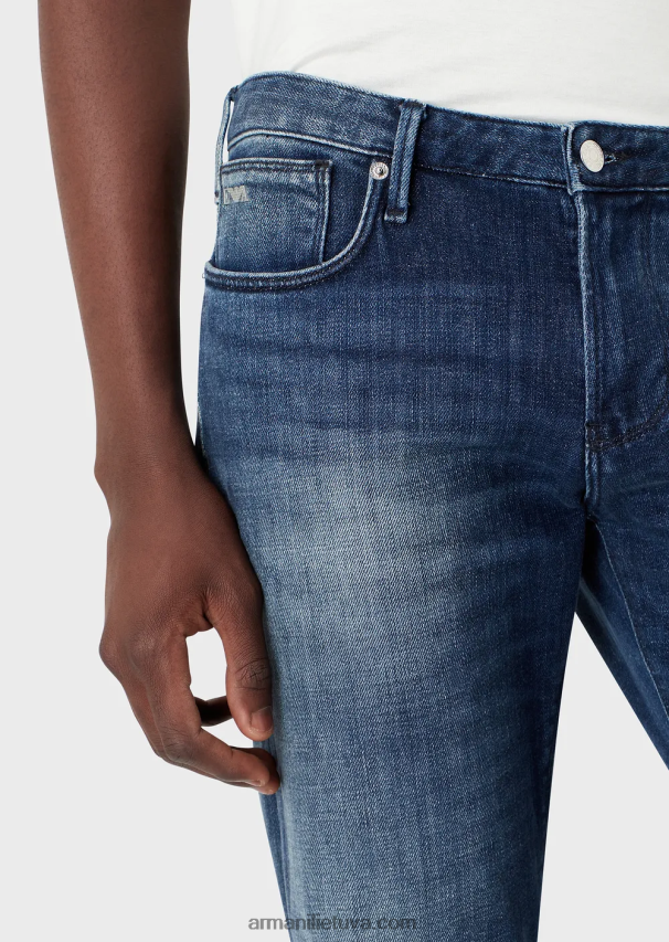 vyrų džinsinio audinio Armani j06 ploni ekologiški džinsai 02482X1159