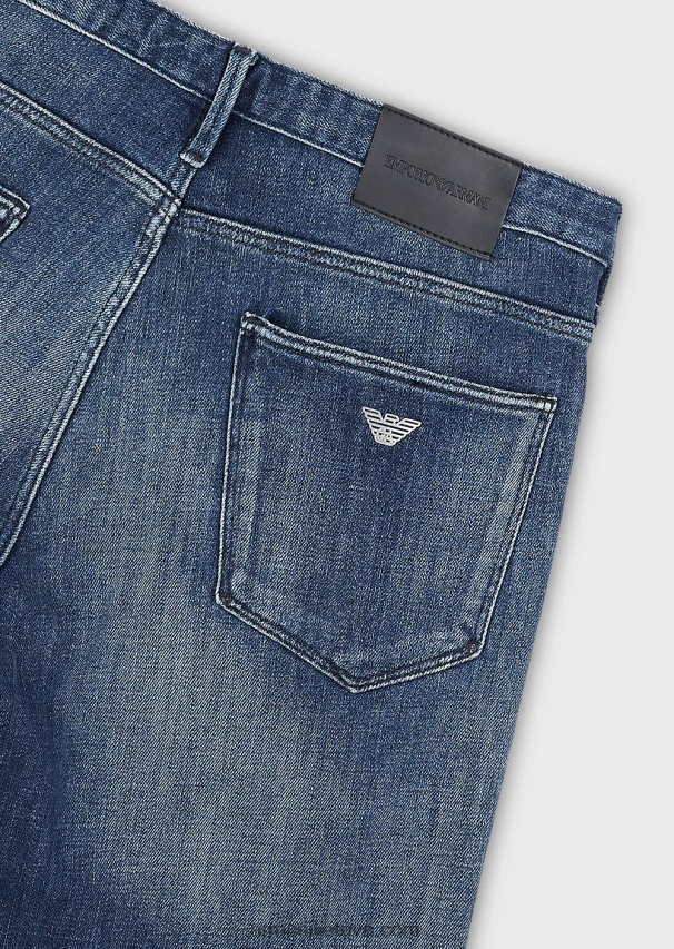 vyrų džinsinio audinio Armani j06 ploni ekologiški džinsai 02482X1159