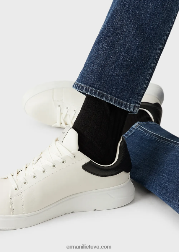 vyrų džinsinio audinio Armani j06 ploni ruoželinio melanžo džinsai iš patogaus džinsinio audinio 02482X1180