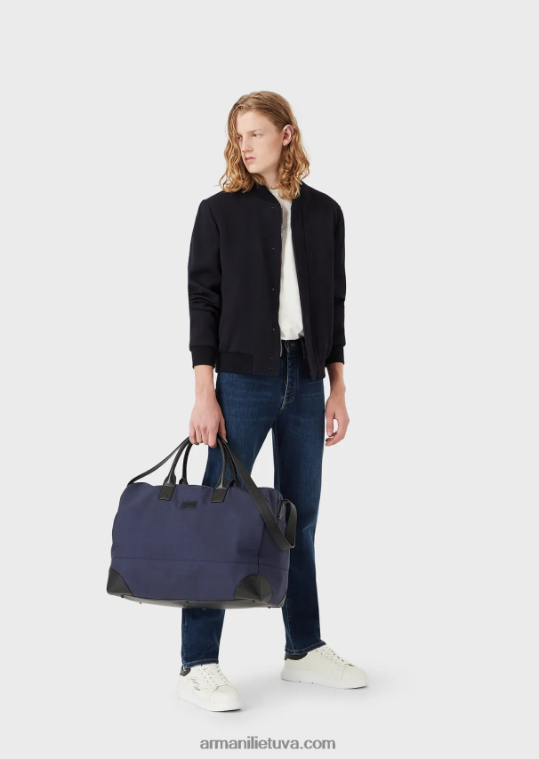 vyrų džinsinio audinio Armani j21 skalbti įprasto kirpimo ruoželiniai komforto džinsai 02482X1211