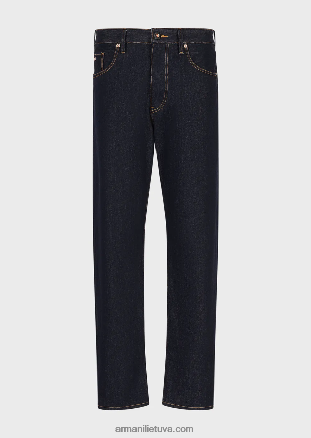 vyrų džinsinio audinio Armani j72 laisvi reaktyvūs mėlyni džinsai 02482X1148