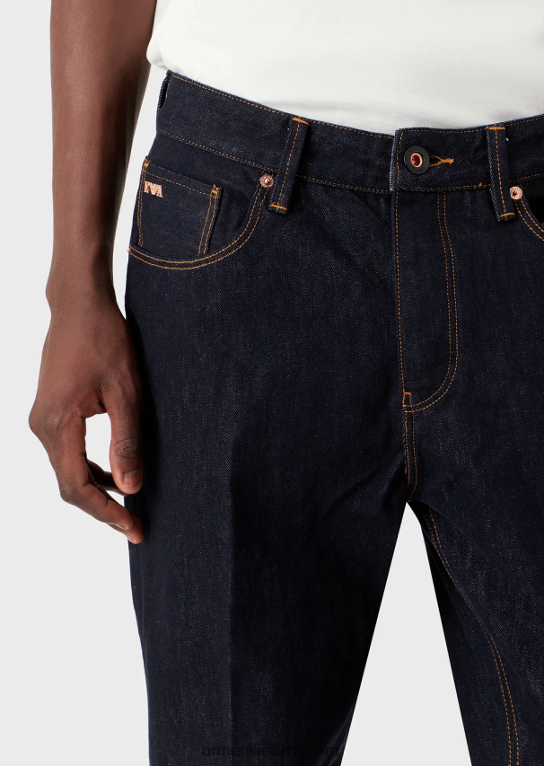 vyrų džinsinio audinio Armani j72 laisvi reaktyvūs mėlyni džinsai 02482X1148