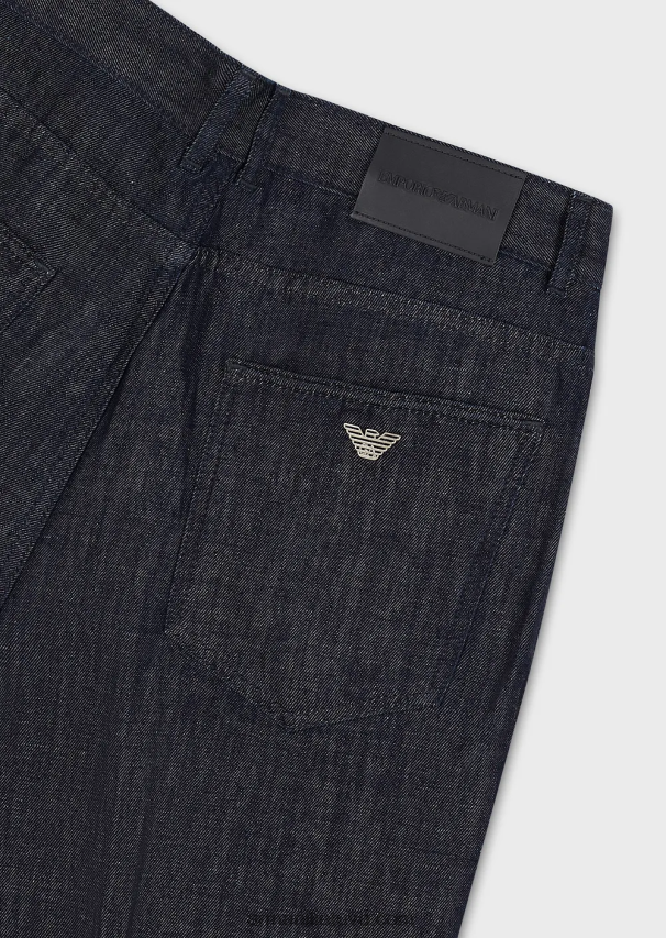 vyrų džinsinio audinio Armani j79 laisvi išblukę šviesūs džinsiniai džinsai 02482X1152