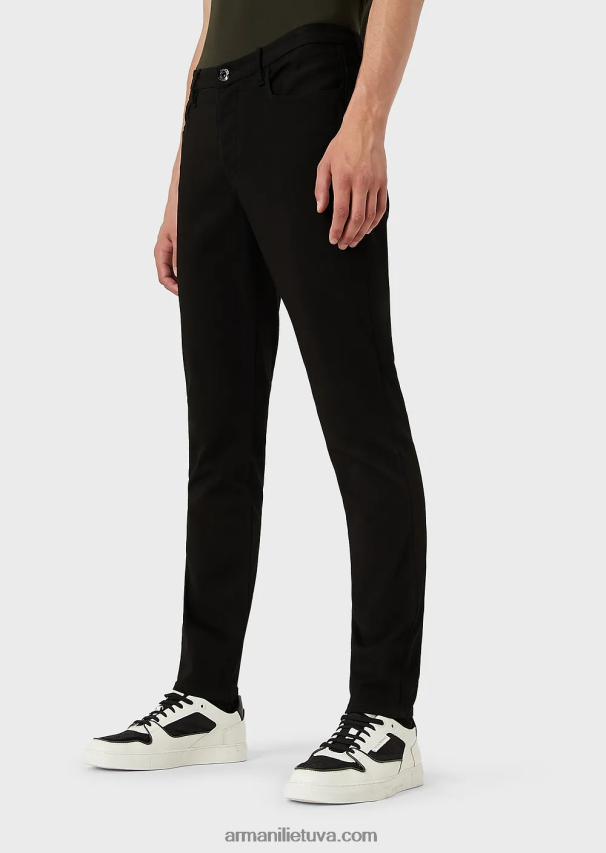 vyrų juoda 1 Armani j11 itin patogūs džinsiniai siauri džinsai 02482X1198