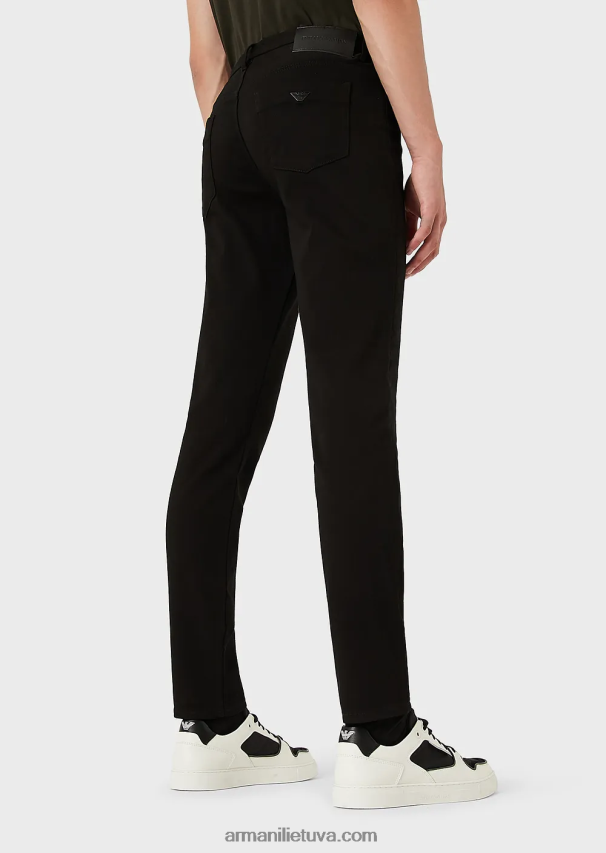 vyrų juoda 1 Armani j11 itin patogūs džinsiniai siauri džinsai 02482X1198