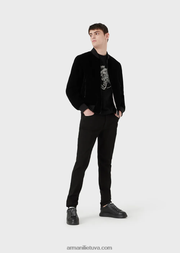 vyrų juodas Armani j11 itin ploni, itin patogūs džinsiniai džinsai 02482X1199