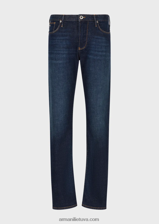 vyrų mėlyna Armani j06 ploni, baziniai džinsiniai džinsai 02482X1154