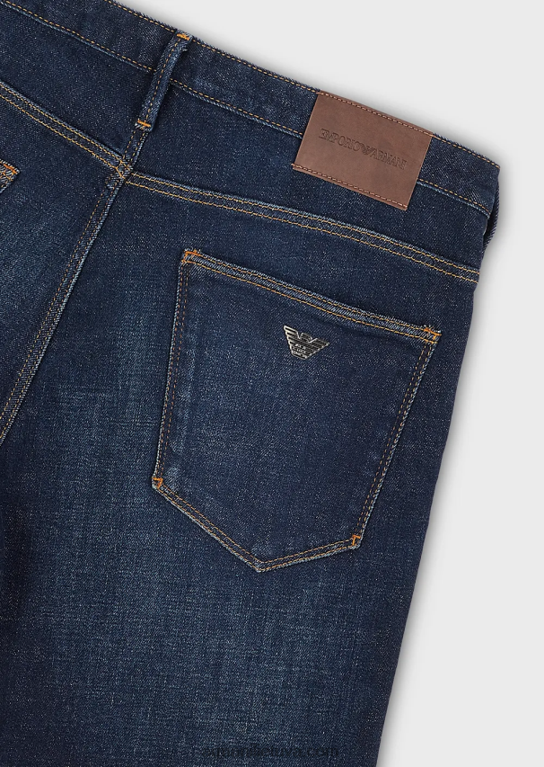 vyrų mėlyna Armani j06 ploni, baziniai džinsiniai džinsai 02482X1154