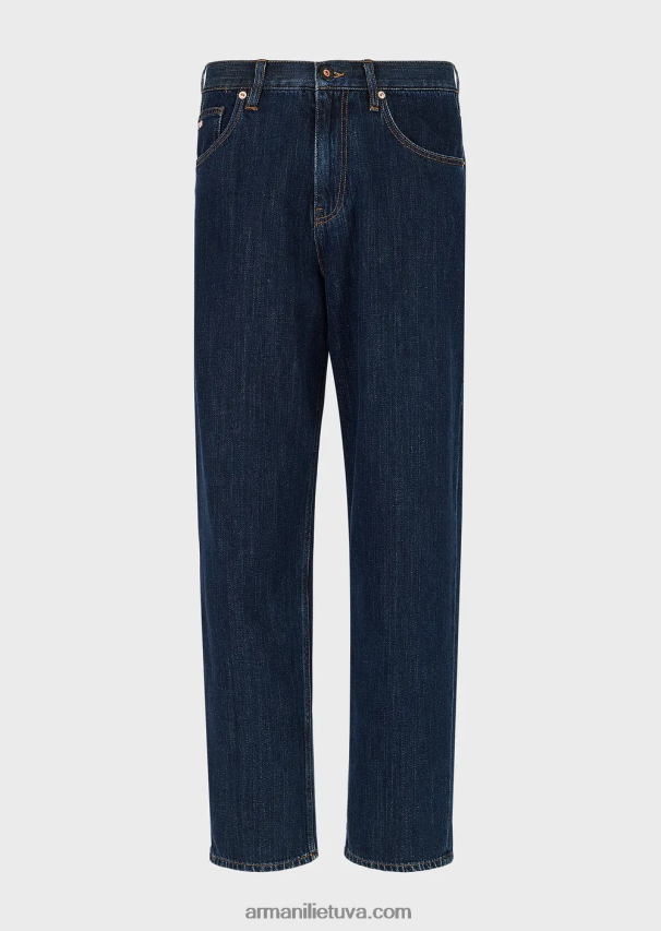vyrų mėlyna Armani j73 laisvi kanapių mišinio džinsai 02482X1149