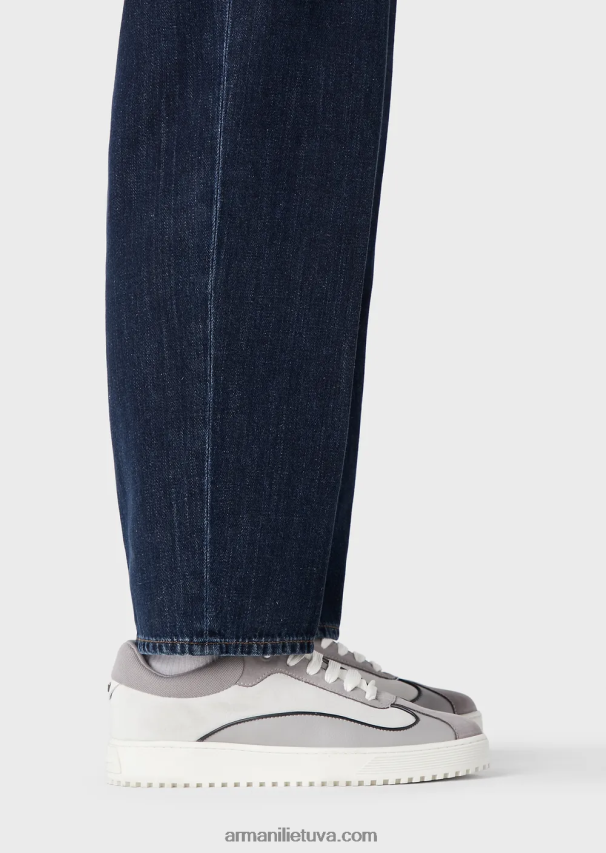 vyrų mėlyna Armani j73 laisvi kanapių mišinio džinsai 02482X1149