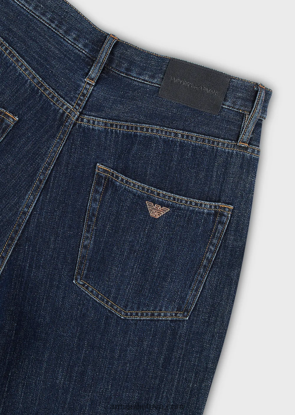 vyrų mėlyna Armani j73 laisvi kanapių mišinio džinsai 02482X1149