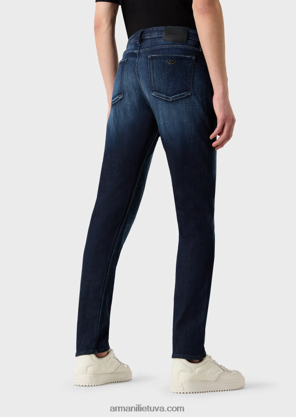 vyrų mėlyna Armani j75 ploni, šviesiai mėlyni džinsiniai džinsai 02482X1195