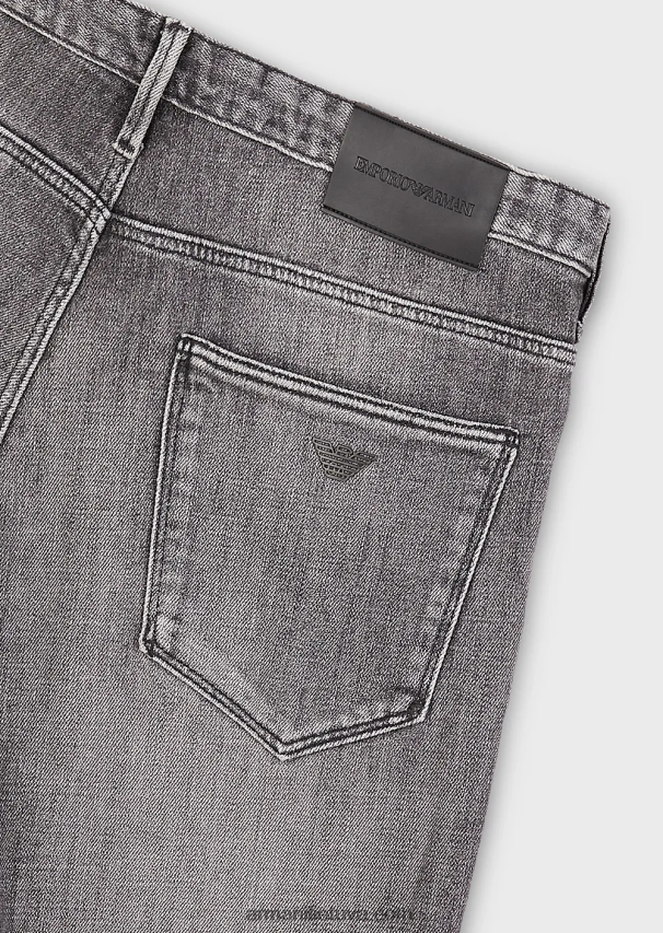 vyrų pilka Armani j06 ploni ekologiški džinsai 02482X1160