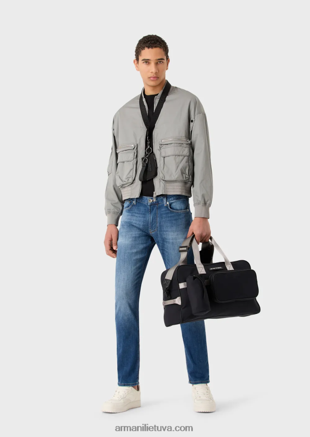 vyrų šviesiai mėlynas Armani j06 ploni, komfortiški džinsai 02482X1156