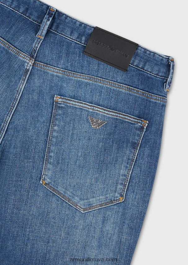 vyrų šviesiai mėlynas Armani j06 ploni, komfortiški džinsai 02482X1156