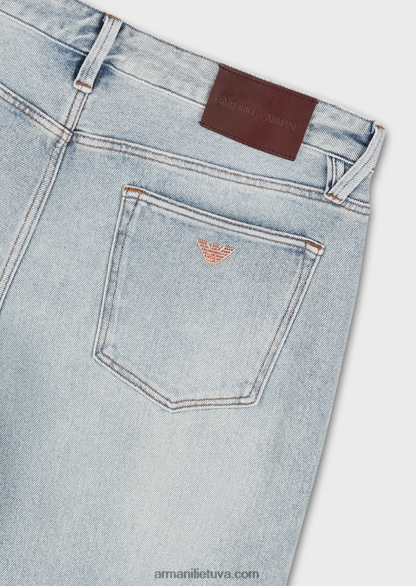 vyrų šviesiai mėlynas Armani j75 ploni, išblukę džinsai 02482X1162