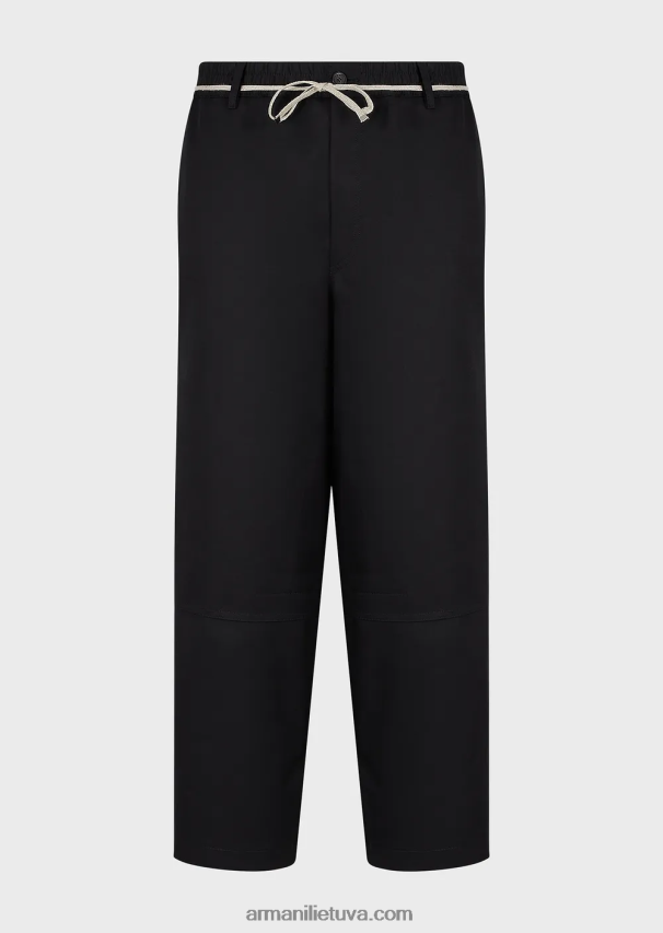 vyrųArmani Dvigubi gabardino kulotai su virviniu diržu 02482X1490