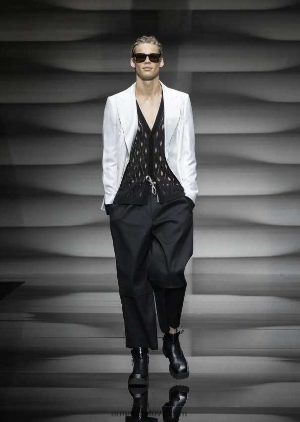 vyrųArmani Dvigubi gabardino kulotai su virviniu diržu 02482X1490