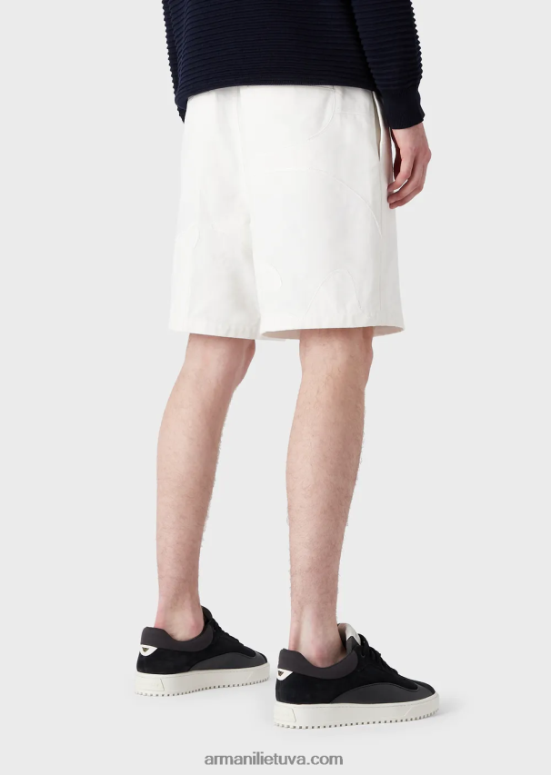 vyrųArmani drobiniai šortai su itin didelėmis spalvomis derančiais kamufliažiniais siuvinėjimais 02482X1406