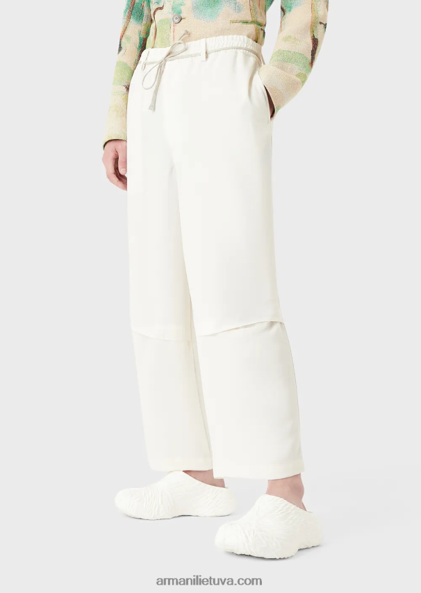 vyrųArmani skysti krepiniai kulotai su virviniu diržu 02482X1372