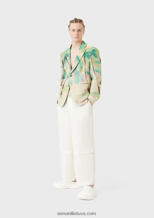 vyrųArmani skysti krepiniai kulotai su virviniu diržu 02482X1372