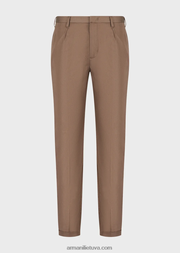 vyrų balandis pilkas Armani lengvi liocelio mišinio satino chinos 02482X1496