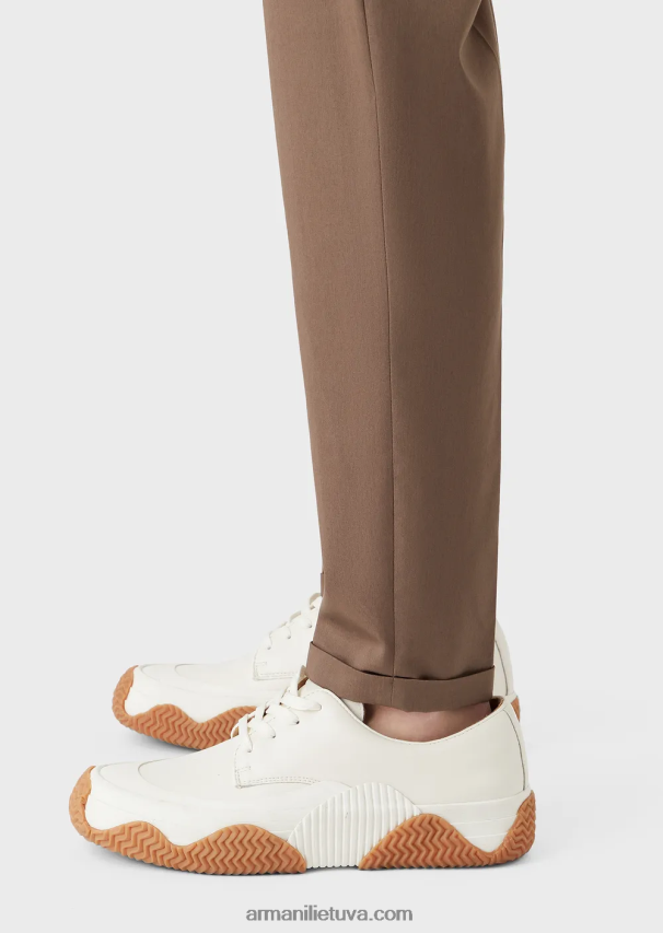 vyrų balandis pilkas Armani lengvi liocelio mišinio satino chinos 02482X1496