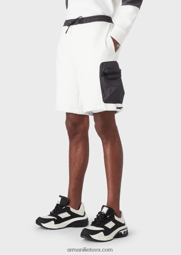 vyrų baltas Armani Kelionėms reikalingi šortai su raišteliu 02482X1381