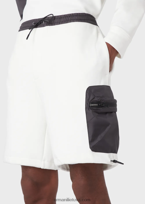 vyrų baltas Armani Kelionėms reikalingi šortai su raišteliu 02482X1381