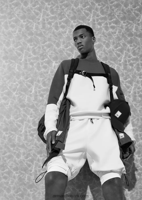 vyrų baltas Armani Kelionėms reikalingi šortai su raišteliu 02482X1381