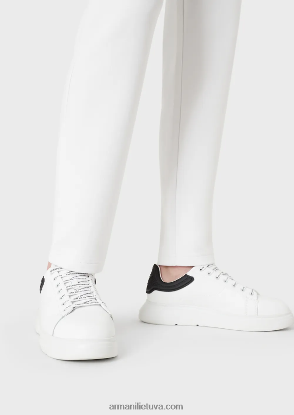 vyrų baltas Armani dvigubi megztiniai bėgikai su kišene 02482X1394