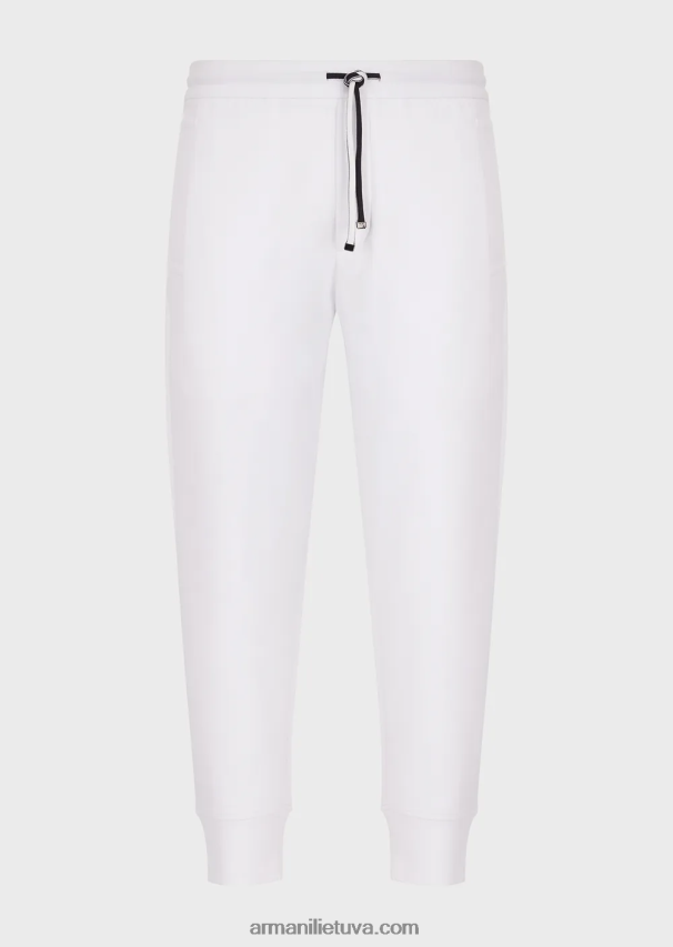 vyrų baltas Armani dvigubo trikotažo bėgikai 02482X1391