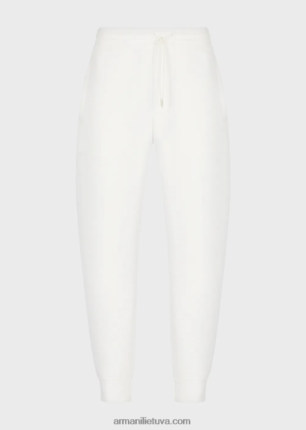 vyrų baltas Armani dvigubo trikotažo bėgikai 02482X1418