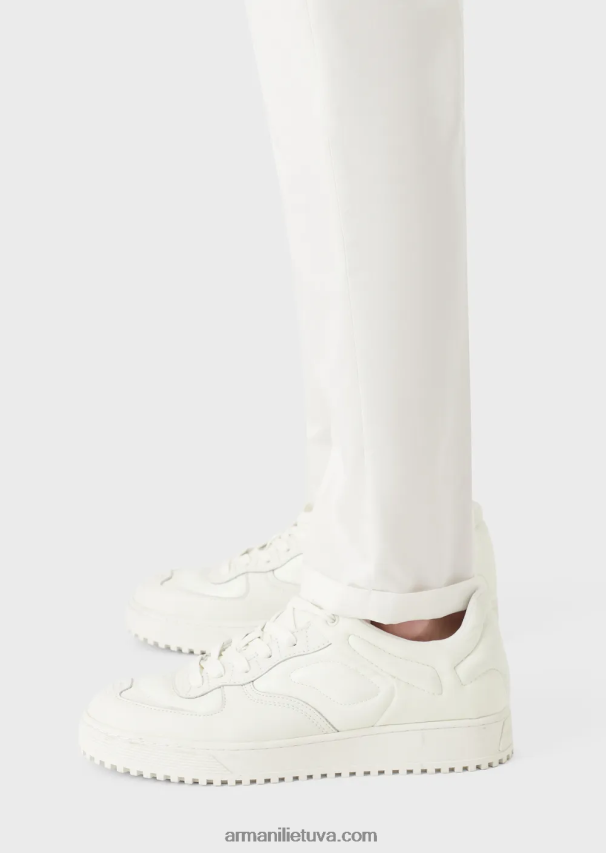 vyrų baltas Armani lengvi liocelio mišinio satino chinos 02482X1495