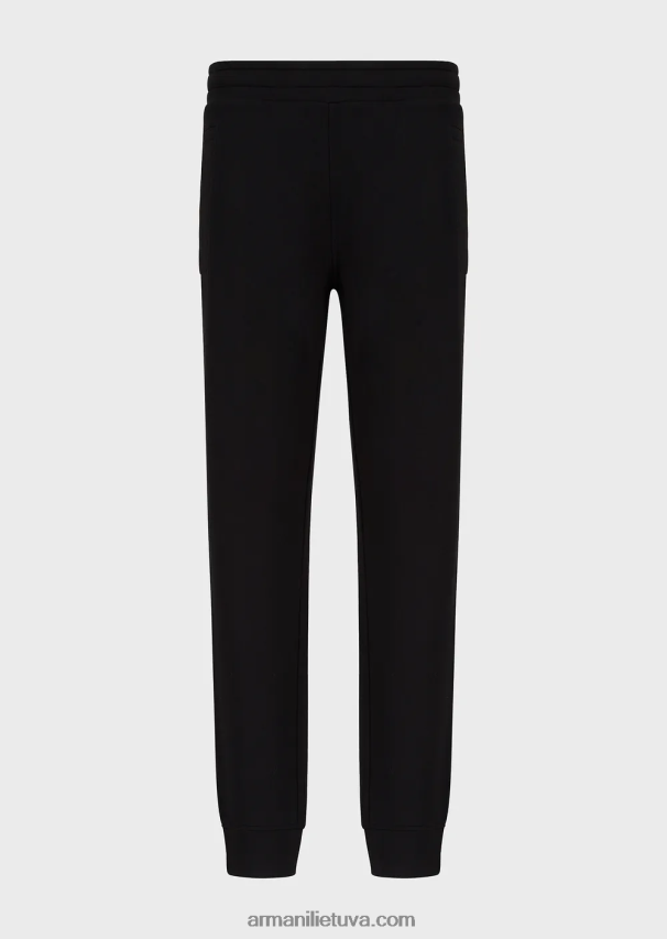 vyrų juodas Armani Modalinio mišinio trikotažo vilnos bėgikai 02482X1508