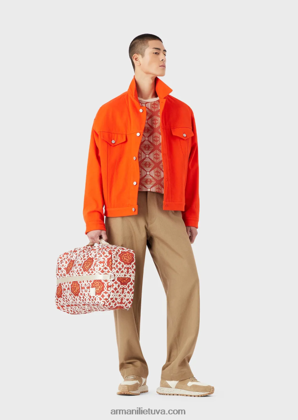 vyrų kupranugaris Armani tvarios kolekcijos ekologiškos jaučio kelnės 02482X1514