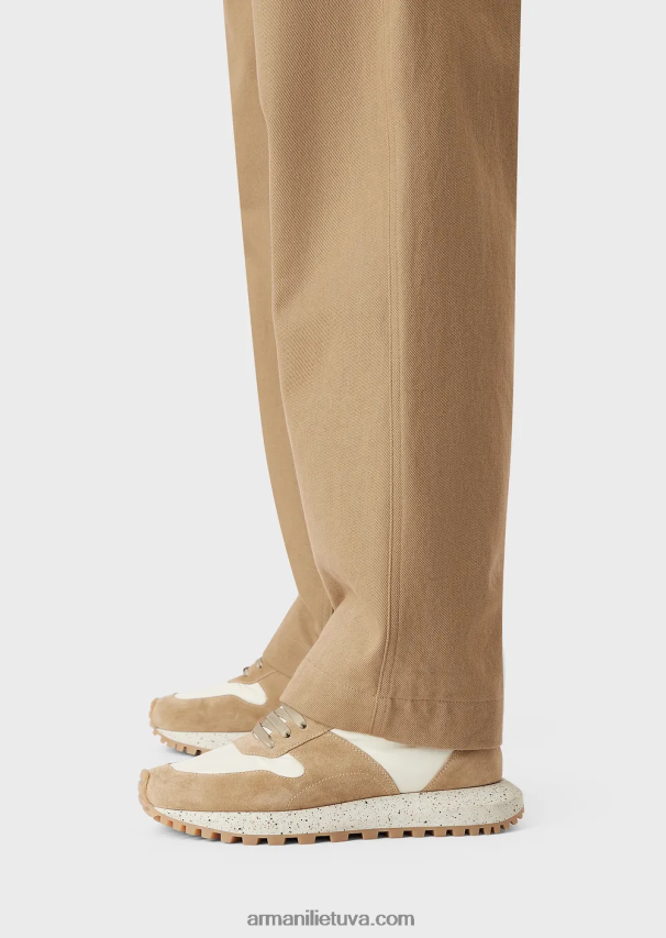 vyrų kupranugaris Armani tvarios kolekcijos ekologiškos jaučio kelnės 02482X1514