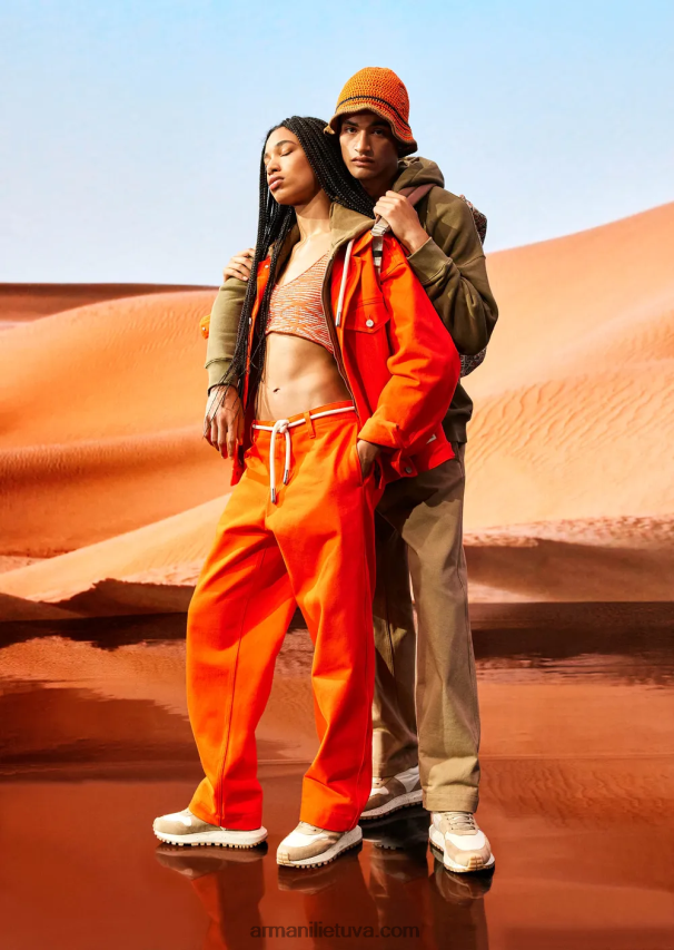 vyrų kupranugaris Armani tvarios kolekcijos ekologiškos jaučio kelnės 02482X1514