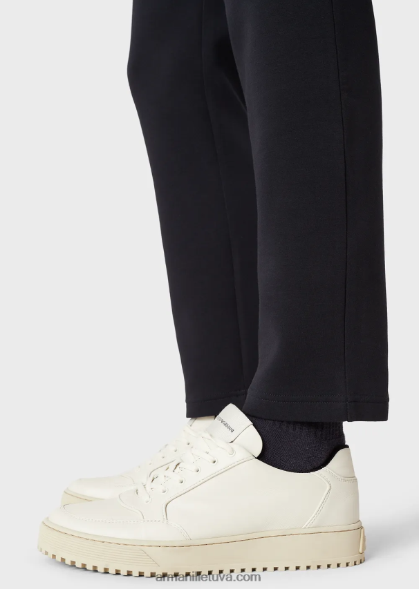 vyrų tamsiai mėlyna Armani dvigubi megztiniai bėgikai su kišene 02482X1396