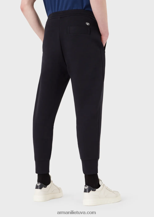 vyrų tamsiai mėlyna Armani dvigubo trikotažo bėgikai 02482X1390