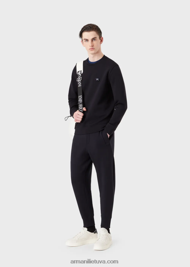 vyrų tamsiai mėlyna Armani dvigubo trikotažo bėgikai 02482X1390