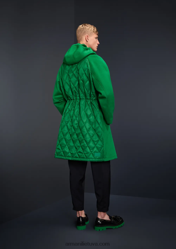 vyrų tamsiai mėlyna Armani natūralaus tamprumo drobės kelnės su elastingais rankogaliais 02482X1501