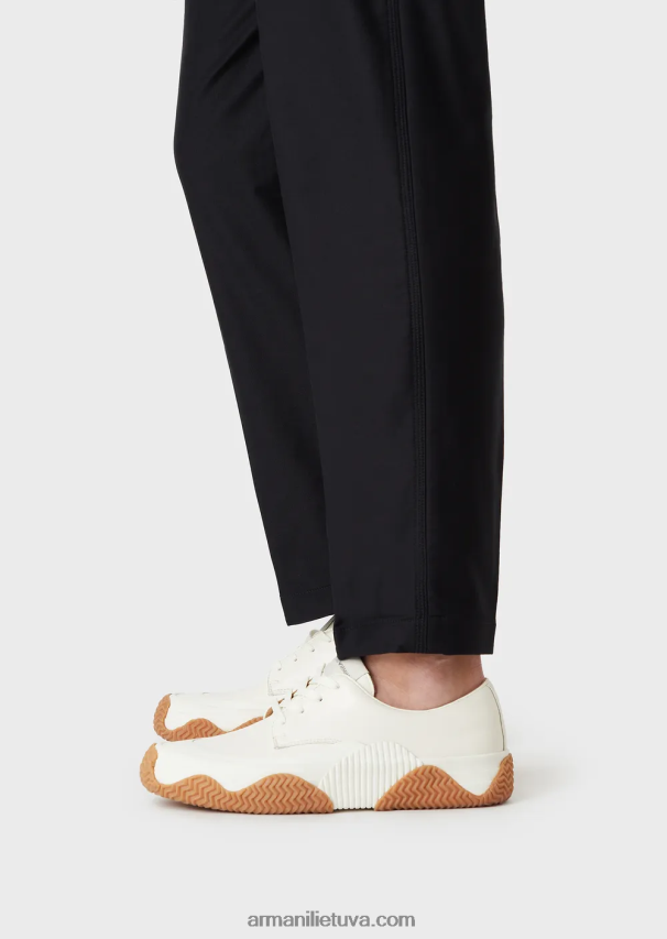 vyrų tamsiai mėlyna Armani trikotino efekto marškinėliai 02482X1476