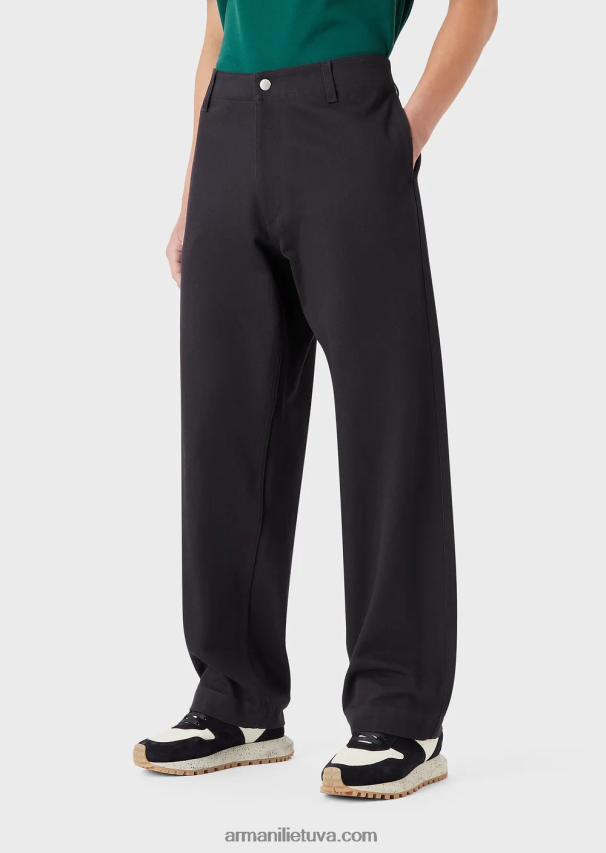 vyrų vidurnakčio mėlyna Armani tvarios kolekcijos ekologiškos jaučio kelnės 02482X1515