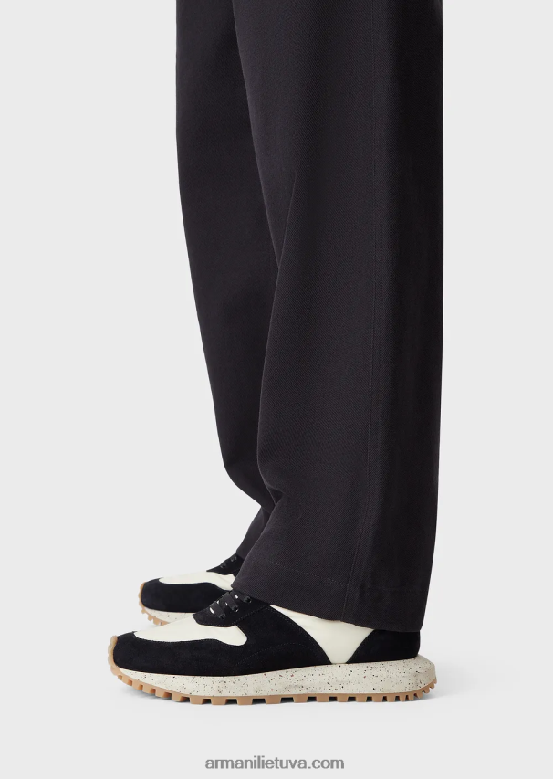 vyrų vidurnakčio mėlyna Armani tvarios kolekcijos ekologiškos jaučio kelnės 02482X1515