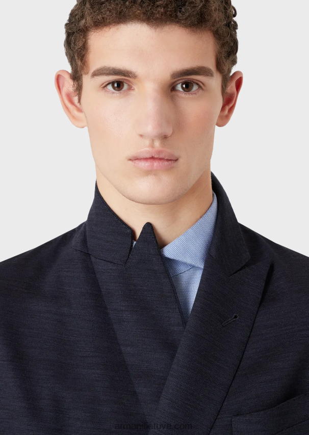 vyrųArmani modernaus kirpimo dvieilis kostiumas iš eukalipto vilnos mišinio 02482X1466