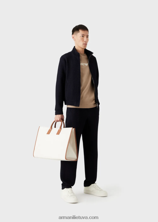 vyrų balandis pilkassunkūs džersio marškinėliai su emporio armani siuvinėjimais kariniu šriftu 02482X1622