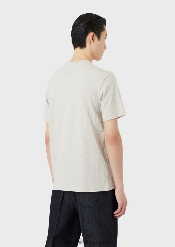 vyrų ledas Armani V-kaklo marškinėliai su mikro armure 02482X1744