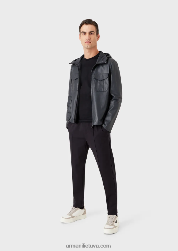 vyrų tamsiai mėlyna Armani Tencel mišinio džemperis 02482X1726