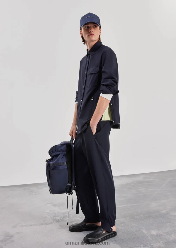 vyrų šviesiai žaliasunkūs džersio marškinėliai su emporio armani siuvinėjimais kariniu šriftu 02482X1625